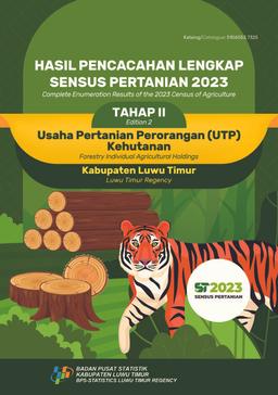 Complete Enumeration Results Of The 2023 Census Of Agriculture - Edition 2 Forestry Individual Agricultural Holdings Luwu Timur Regency